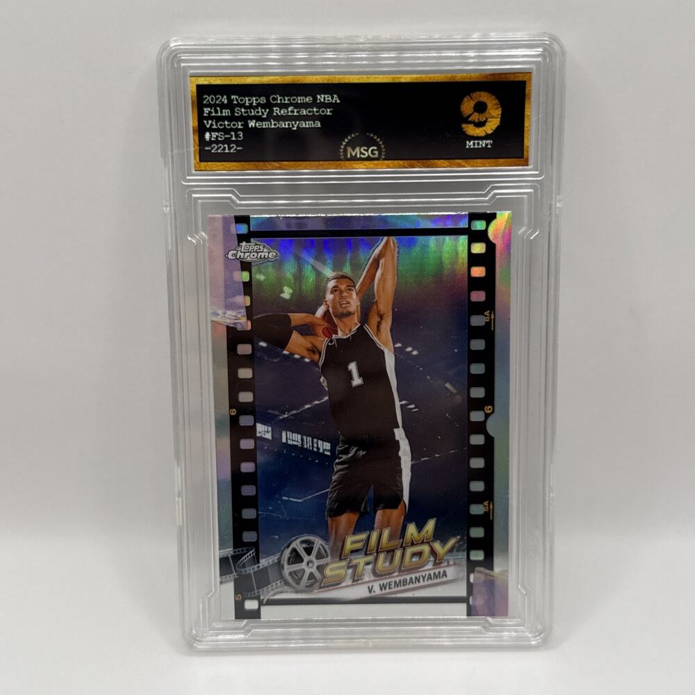 2023 Topps Chrome Victor Wembanyama Film Study Refractor Graded 9 Mint